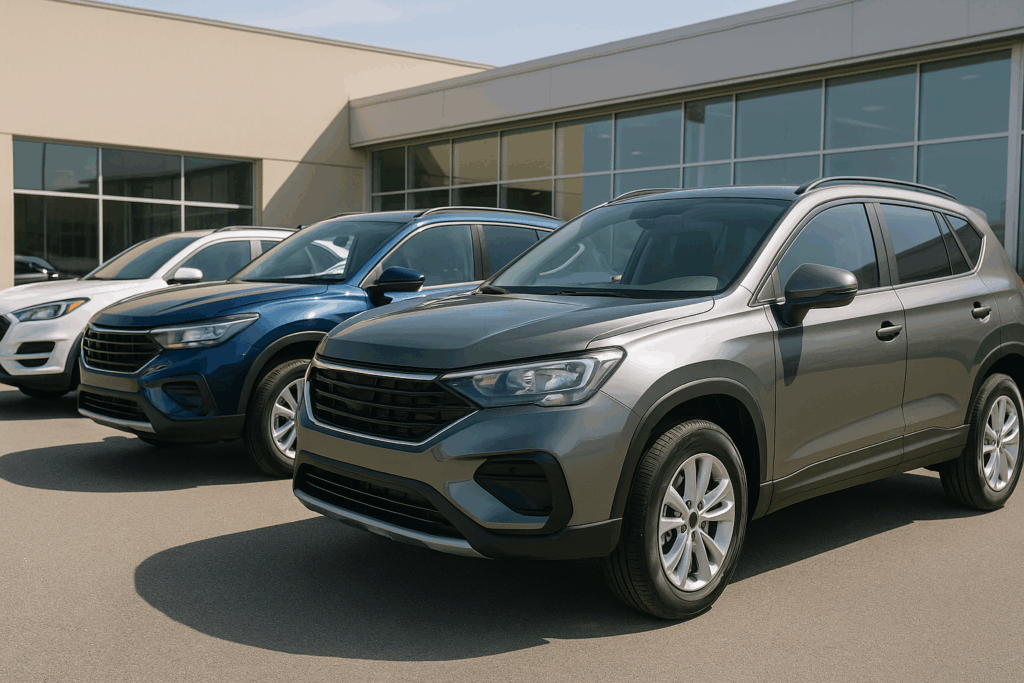 mejores SUV familiares 2025 estacionados en concesionario de Utrera Sevilla | Factory del Automóvil