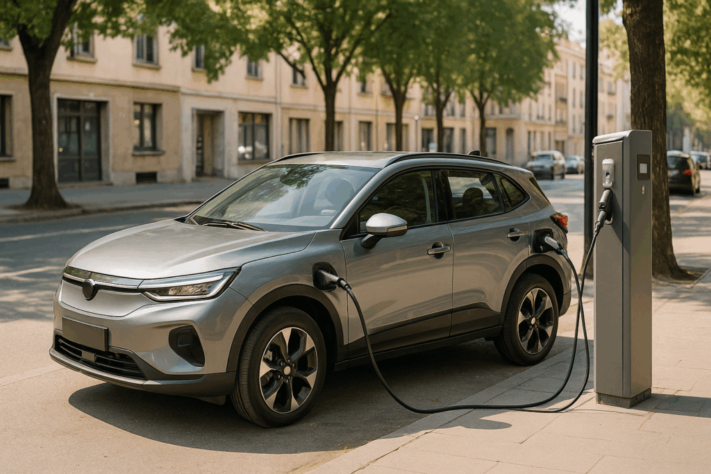 ventajas coche eléctrico ciudad cargando en estación de Utrera Sevilla | Factory del Automóvil